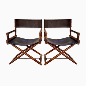 Chaises Director par Leonard Linden pour McGuire, États-Unis, 1950s, Set de 2