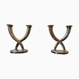 Bougeoirs attribués à Gio Ponti pour Christofle, Set de 2