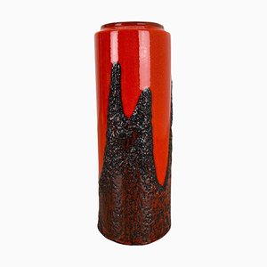 Mehrfarbige Super Color Crusty Fat Lava Vase von Scheurich, Deutschland, 1970er