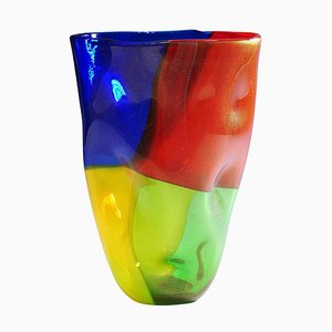 Vaso vintage Art Glass, serie 4 Quarti, attribuito a Seguso Viro, anni '90