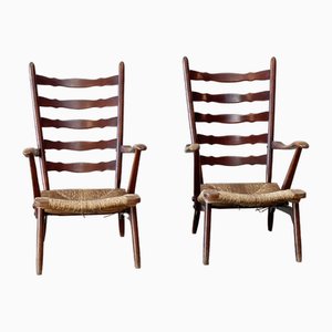 Vintage Lounge Chairs, 1950s, Set of 2