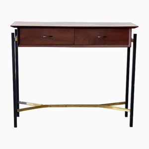 Italian Console Table with Brass