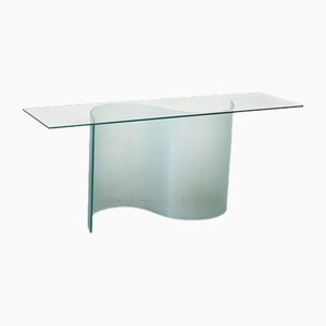 Vintage Console Table in Glass, 1990s