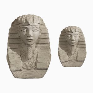 Sphinx Sculptures, Stucco, Early 20th Century, Set of 2