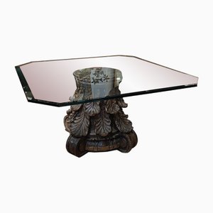 Smoke Coffee Table with Crystal Top