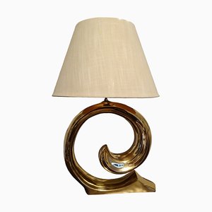 Lampada da tavolo in ottone di Erwin Lambeth, anni '80