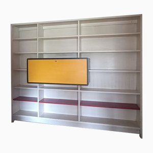 Wall Bookcase with Integrated Desk by Emile Estourgie, 1949