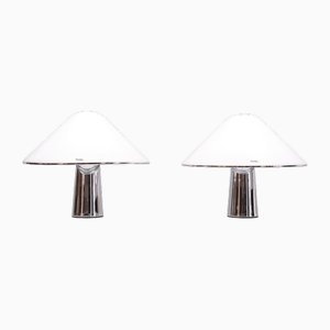 Lampes de Bureau Elpis Mushroom de Guzzini, Italie, 1970s, Set de 2