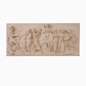 Italienischer Künstler, Neoklassizistisches Relief, 1880, Gips