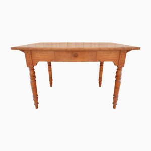 Mesa de bistró bohemia de madera, década de 1890