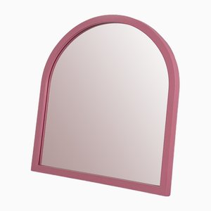 Espejo modelo 4720 con marco rosa de Anna Castelli Ferrieri para Kartell, años 80