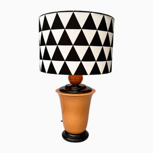 Table Lamp with Triangle Patterned Shade, 1980s