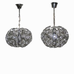 Crystal Pendants by Gaetano Sciolari, 1970s, Set of 2