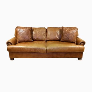 Tetrad Cordoba 3- or 4-Seater Sofa in Brown Leather by John Lewis