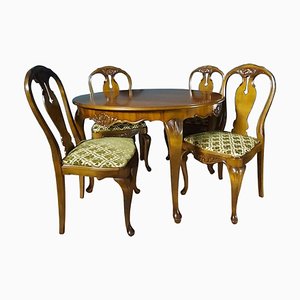 Ausziehbarer Tisch & Stühle, 20. Jh., 1930, 5 . Set