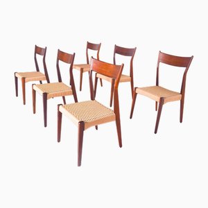 Rosewood Dining Chairs attributed to H. P. Hansen for Randers, 1960, Set of 6