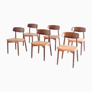 Rosewood Dining Chairs attributed to Harry Østergaard for Randers Møbelfabrik, 1960s, Set of 6