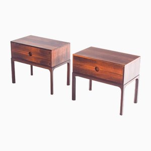 Nightstand Tables attributed to Kai Kristiansen for Aksel Kjersgaard, 1960s, Set of 2