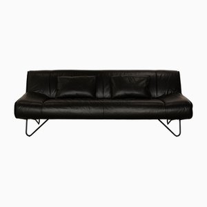 Gismo Leather Two Seater Black Sofa from Koinor