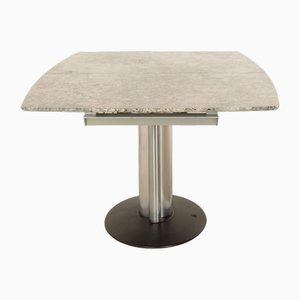 Adler 2 Stone Dining Table in Silver Granite Extendable from Draenert