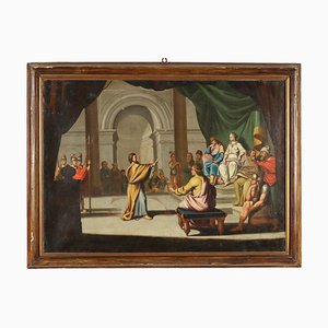 Carataco in Front of the Emperor Claudio, Oil on Canvas, Framed