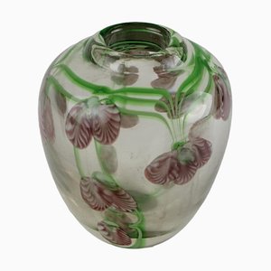 Vase Vintage en Verre Blanc