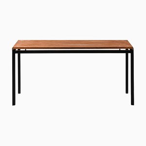 Academy Coffee Table in Black Lacquered Steel and Pine attributed to Poul Kjærholm, 1950s