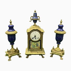 Brass Clock Set, Set of 3