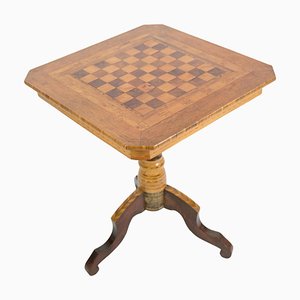 Tablero de ajedrez italiano de Fruitwood, década de 1860