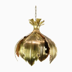 Ceiling Lamp in Brass attributed to Sven Aage Holm Sørensen, 1960s