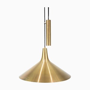 Ceiling Lamp in Brass with Counterweight Pendant attributed to Lyfa, 1960s