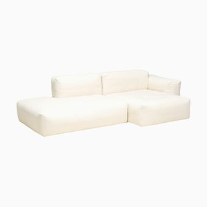 Mags Soft Low Cream Fabric Modular Corner Sofa from Hay
