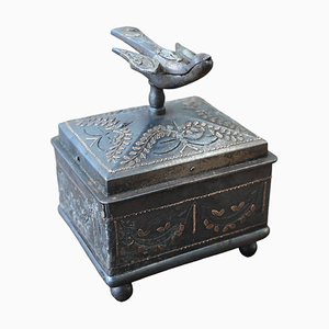 End of the 18th Century Steel Sewing Box from Imperial Manufacture of Tula, Russia