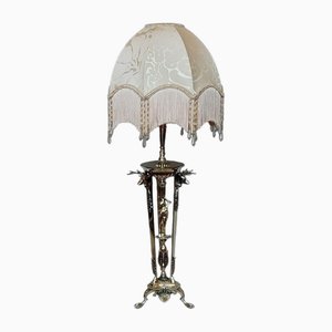 Lampadario in ottone di Minerva con cervi, inizio XX secolo, fine XIX secolo