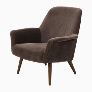 Vintage Brown Velvet Armchair