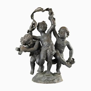 Three Dancing Putti attributed to Charles Petre, 1907s