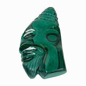 Malachite Geode Specimen African Figural Wall Sculpture