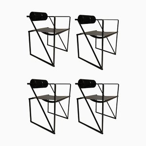 Silla Second Black Metal Aka Mod. 602 atribuido a Mario Botta, 1982