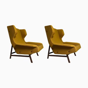 Poltrone Wingback nr. 877 di Gianfranco Frattini per Cassina 1959, set di 2