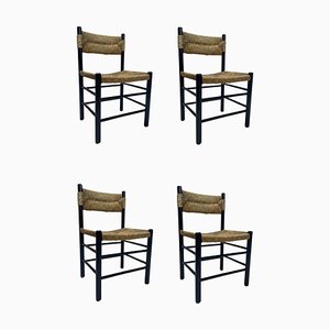 Mid-Century Dordogne Chairs in the style of Charlotte Perriand, 1960s, Set of 4