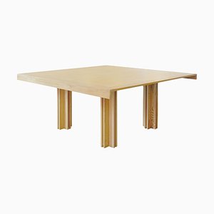 Mesa de comedor Quatour de madera atribuida a Carlo Scarpa para Gavina, Italia, 1973