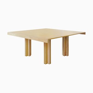 Wooden Quatour Dining Table attributed to Carlo Scarpa for Gavina, Italy, 1973