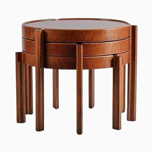 Tables Gigognes en Bois, Italie, 1950s, Set de 3