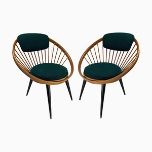 Black Circle Chair attributed to Yngve Ekström for Swedese, Sweden, 1960s