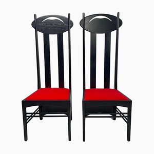 Argyle Chairs attributed to Charles R Mackintosh for Atelier International, 1990, Set of 2