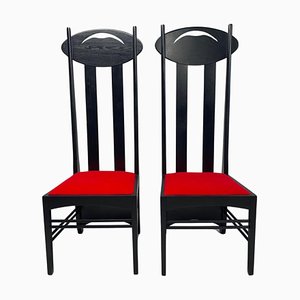 Set of Argyle Chairs attributed to Charles R Mackintosh for Atelier International, 1990