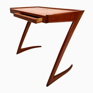 Vitage Wodden Side Table by Giuseppe Scapinelli, 1950s