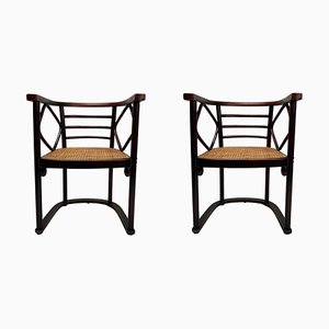 Mod. Fauteuils Fleedewy par Josef Hoffmann, 1890s, Set de 2