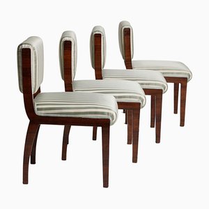 Vintage Italian Art Deco Chairs by Melchiorre Bega, 1930s, Set of 4