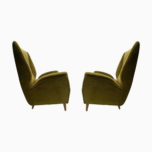 Wingback Armchairs by Gio Ponti for Isa, 1950s, Set of 2
